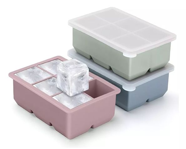 Pack X4 Cubetas De Hielo Cubetera Hielo Cubetas C/tapa 6cav-6