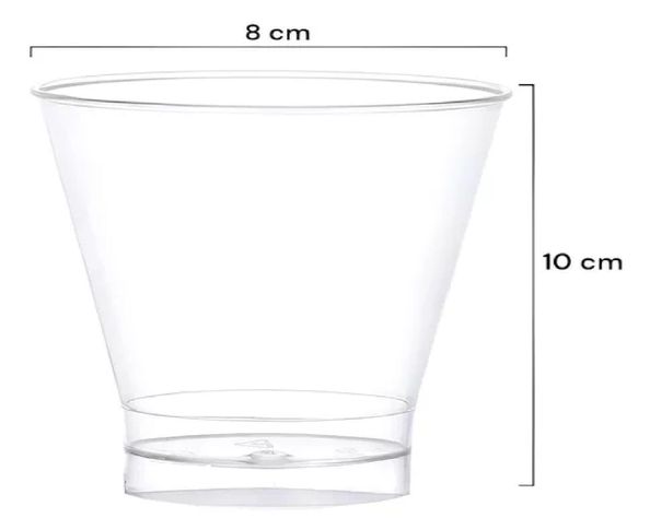 X6 Set De Vasos Shot Postres Pocillos Vasos Plastico 210 Ml-1