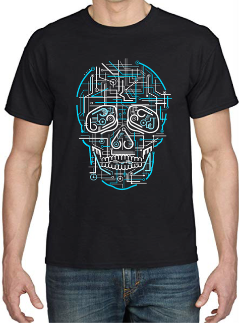 POLERA HOMBRE ELECTRIC SKULL-0