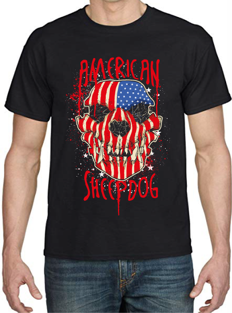 POLERA HOMBRE AMERICAN SHEEP DOG NEGRA-0