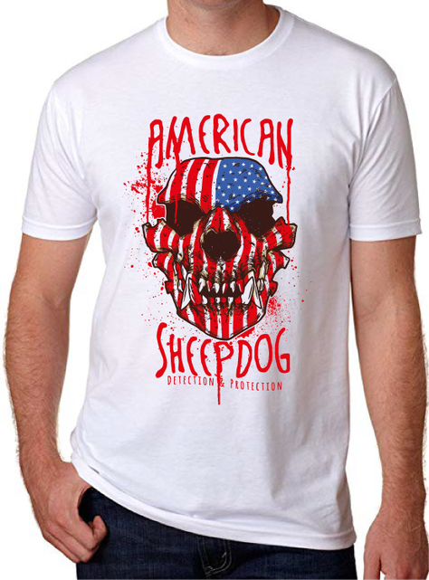 POLERA HOMBRE AMERICAN SHEEP DOG BLANCA-0