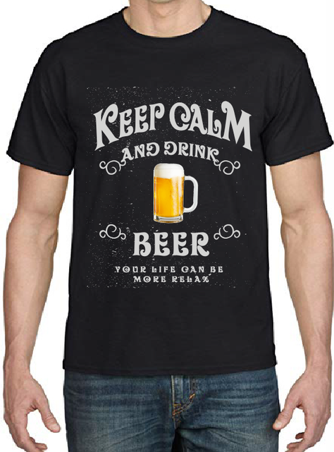 POLERA KEEP CALM AND DRINK BEER.-0