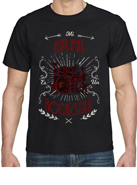 POLERA DIA DEL PAPA "MI PAPA ES UN ROCKSTAR"-0