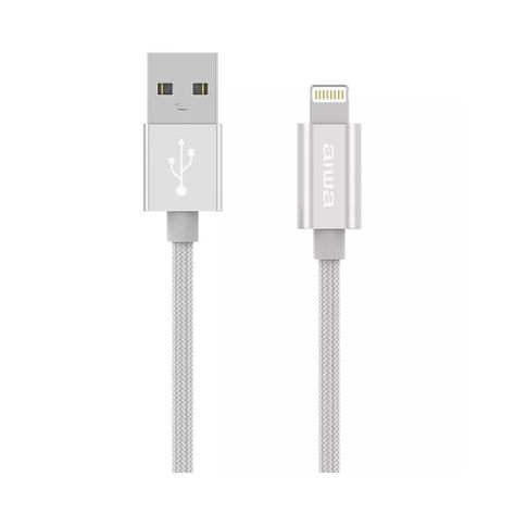 Cable Usb Lightning 1.5m Mfi Aiwa Silver-0