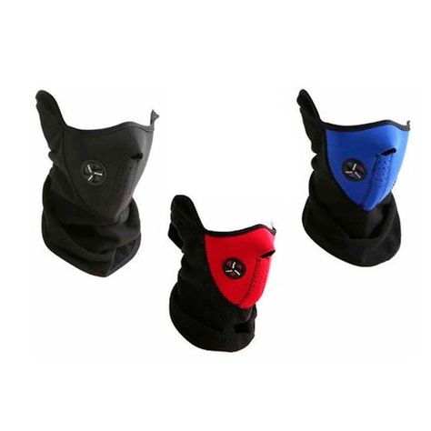 Mascara Térmica Moto Neopreno Con Cuello Polar Bicicleta-1