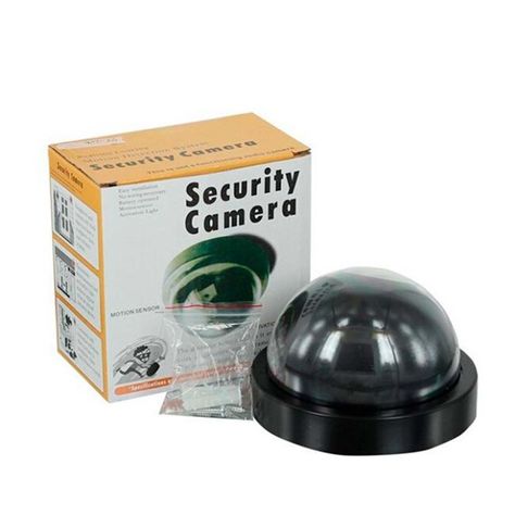 Cámara Falsa Domo Simuladora Con Luz Led Intermitente-3