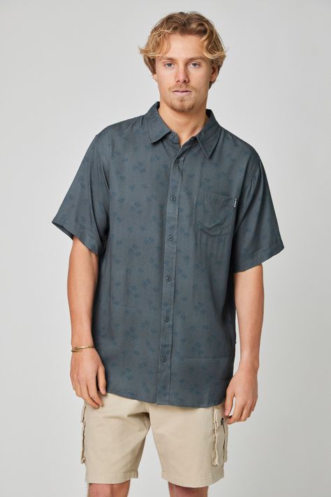 Camisa Palm Azul-0