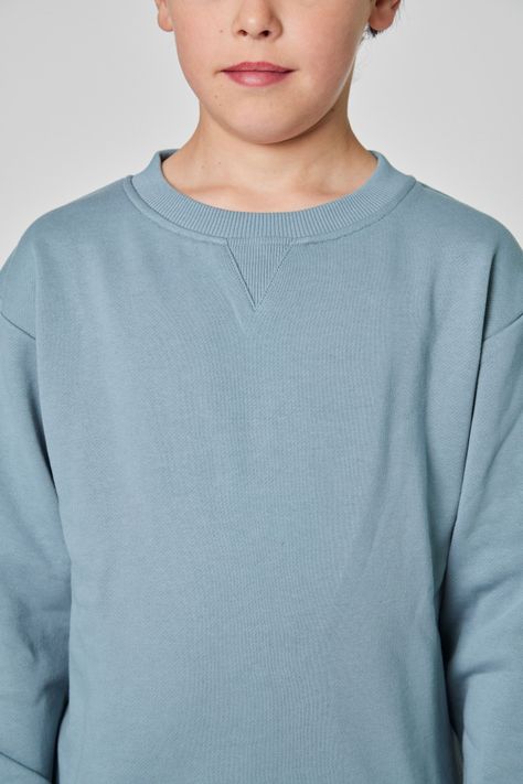Poleron Crew Celeste Kid-1