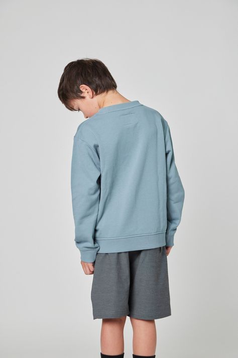 Poleron Crew Celeste Kid-5