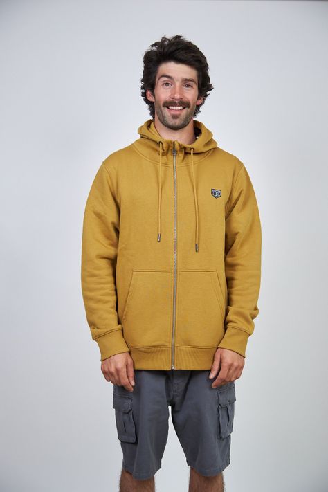 Poleron Full Zipper Toke Mostaza-0
