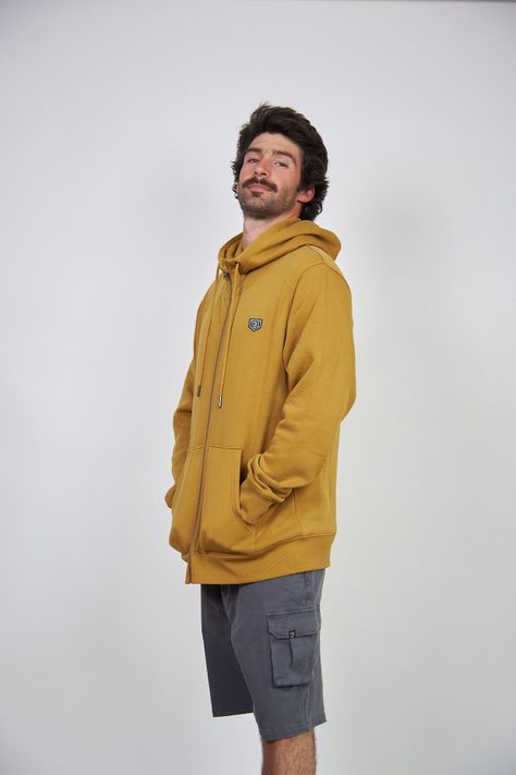 Poleron Full Zipper Toke Mostaza-1