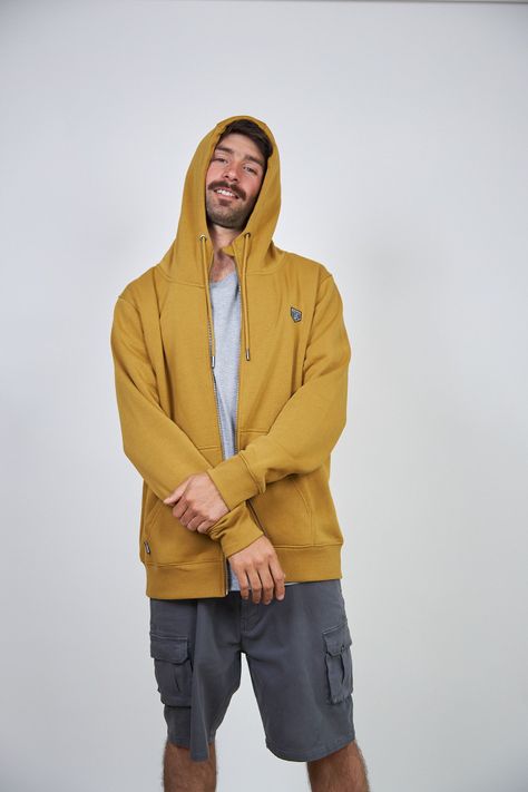 Poleron Full Zipper Toke Mostaza-4