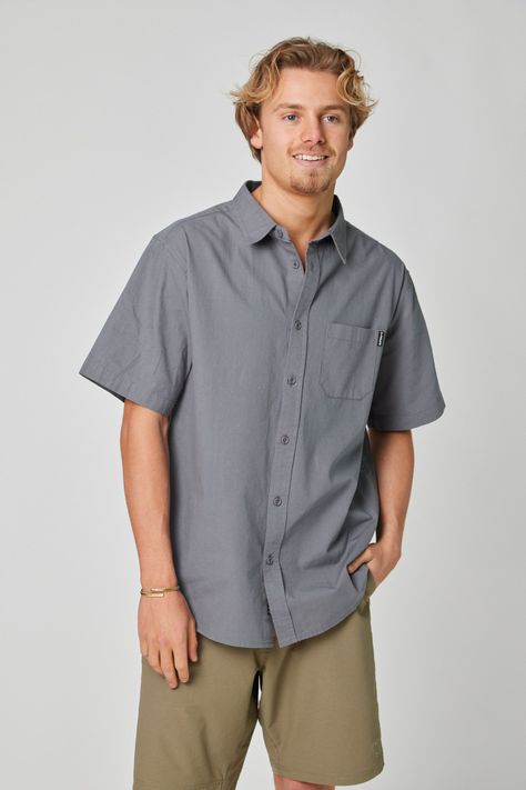 Camisa Solid Gris-0