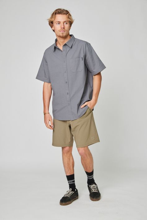 Camisa Solid Gris-1