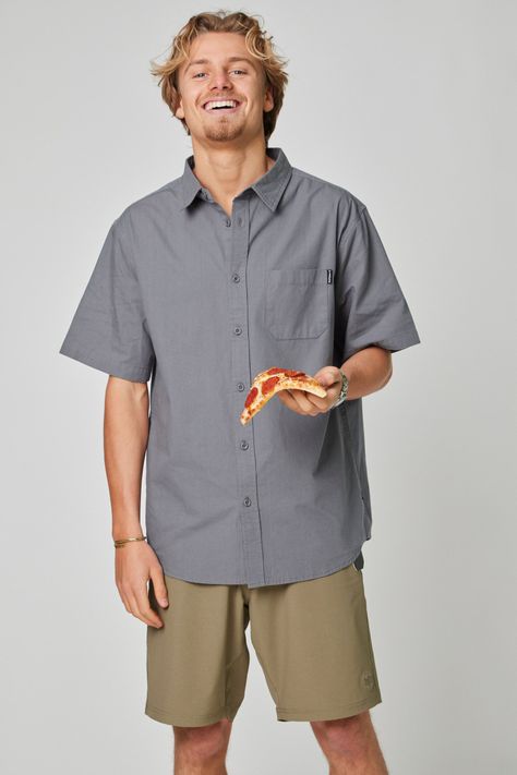 Camisa Solid Gris-2
