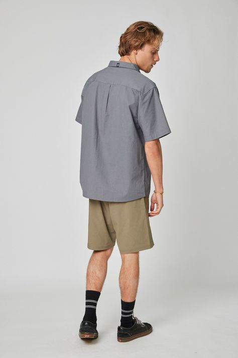 Camisa Solid Gris-3