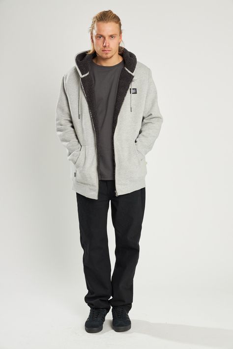 Poleron Sh Full Zipper Gris-0