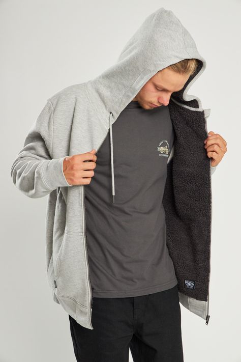 Poleron Sh Full Zipper Gris-7