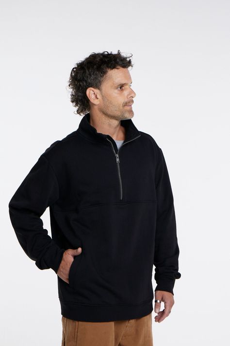 Poleron Half Zip Negro Toke-0