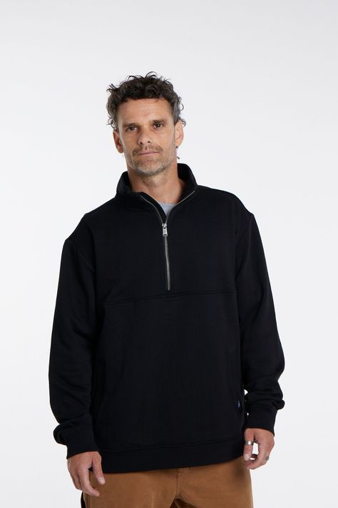 Poleron Half Zip Negro Toke-1