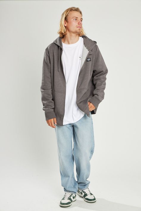 Poleron Full Zipper Gris-1