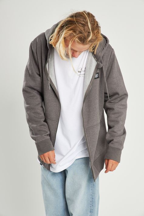 Poleron Full Zipper Gris-3