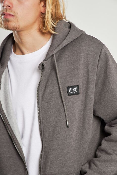 Poleron Full Zipper Gris-5
