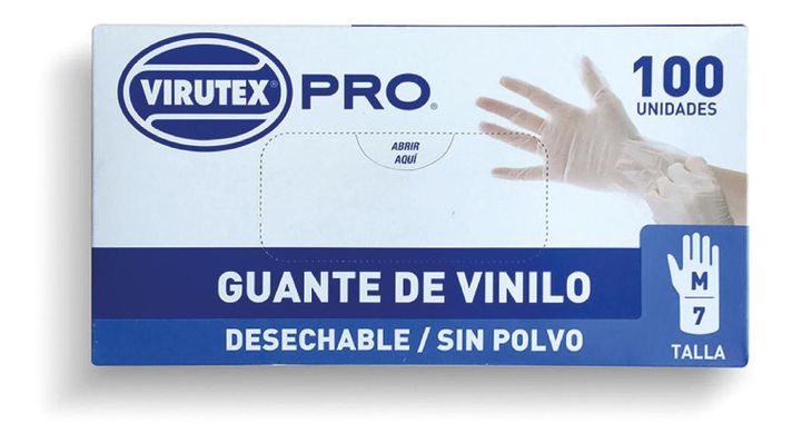 Guante Vinilo S/polvo Transp M Virutex Pro-1