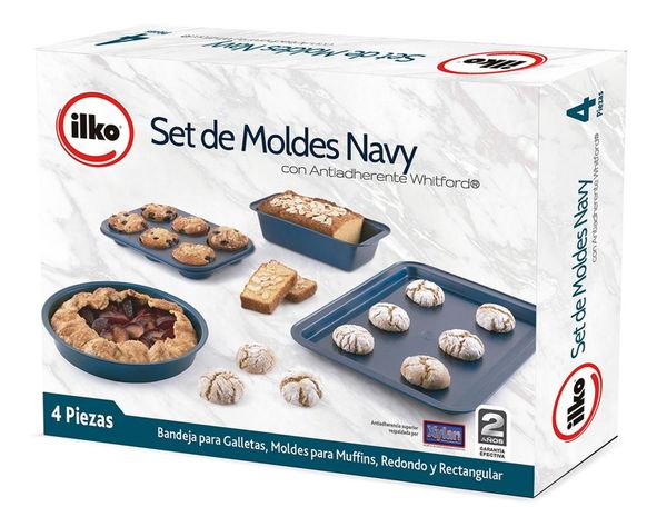 Set 4 Moldes Antiadherentes Navy Ilko-5