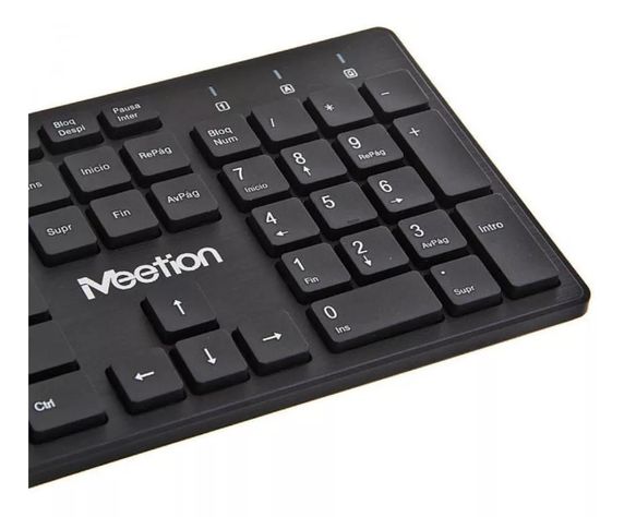 Teclado Inalámbrico Meetion Wk841 Chocolate Español Usb-1
