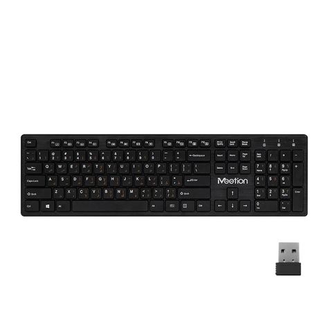 Teclado Inalámbrico Meetion Wk841 Chocolate Español Usb-2