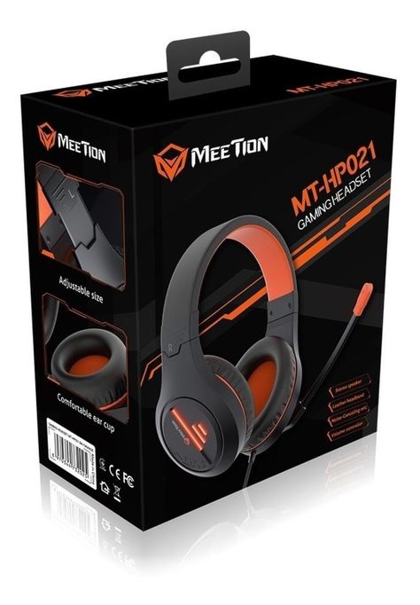 Audifonos Gamer Meetion Mt-hp021 Negro Y Naranja Micrófono-5
