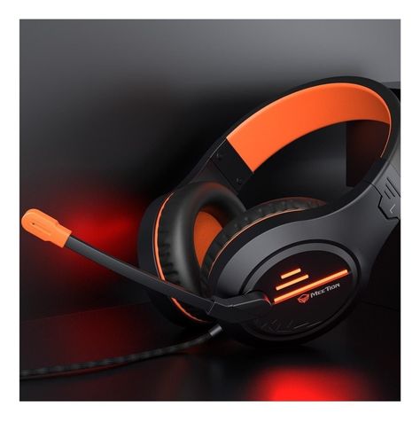 Audifonos Gamer Meetion Mt-hp021 Negro Y Naranja Micrófono-7