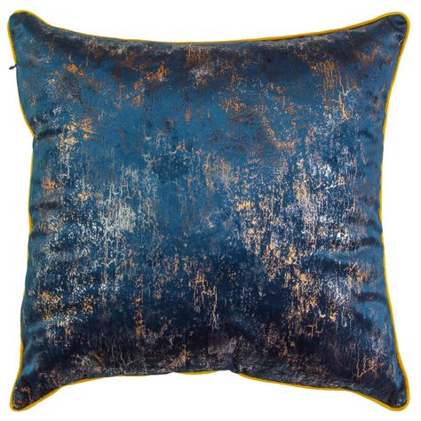 Cojin Mas Funda Decorativa Patina Palais Azul  45x45 Cm-0