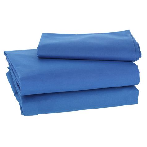 Sàbana Lisa 2 Plazas 144 Hilos Azul Rey-1
