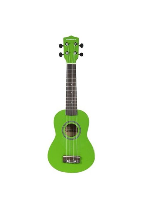 Ukelele soprano Freeman UK201 verde funda y Cuerdas Aquila-0