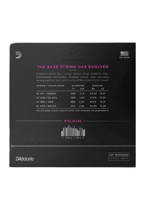 Set cuerdas de Bajo D'addario NYXL45100 Regular Light 45-100-2