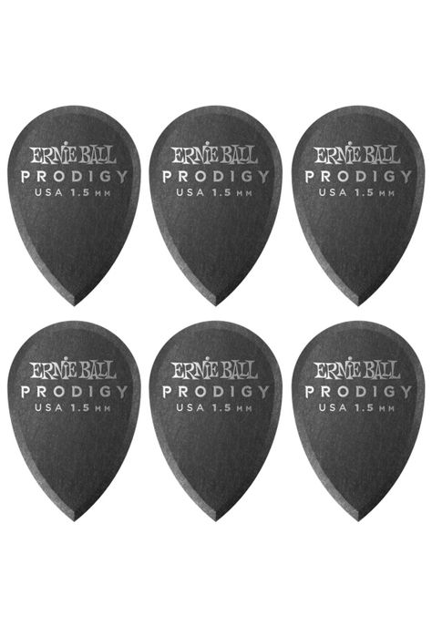 Pack de 6 uñetas Ernie Ball Prodigy 1.5 mm Made In Usa-1