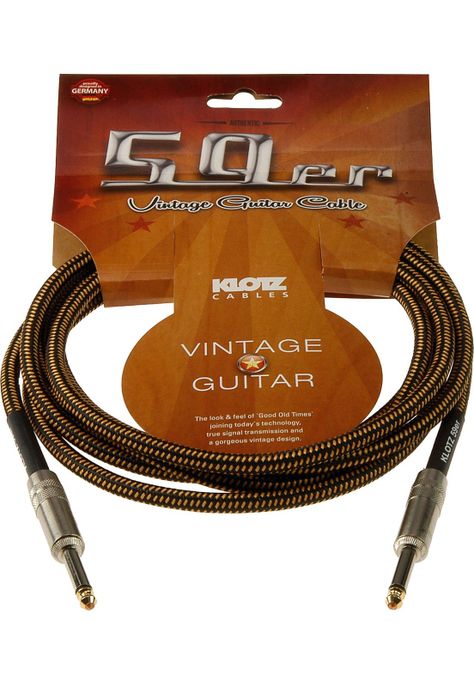 Cable de instrumento vintage Klotz VIN-0600 6m tweed-0