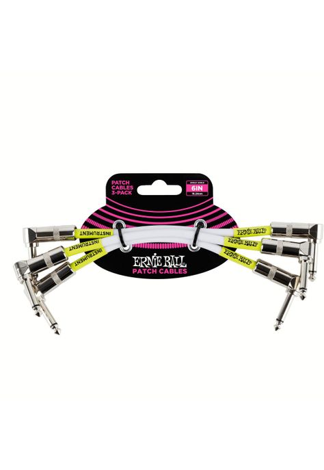 Cables patch Ernie Ball P06051 - 3 unidades de 15 cm-0