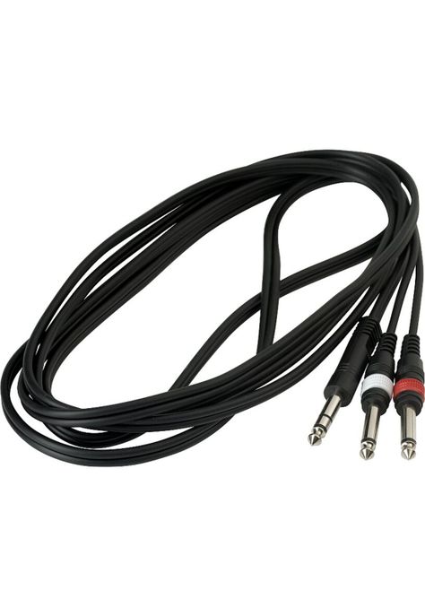 Cable patch Rockbag RCL20924D4 3m jack str - 2 jack mono 1/4-1
