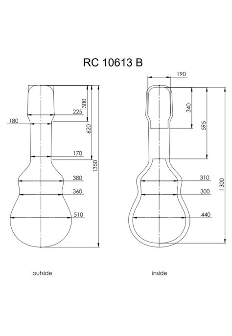 Case para bajo acústico Rockbag RC10613B negro-4