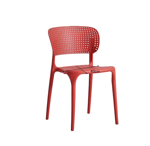 Silla de Escritorio Apilable Roja-0