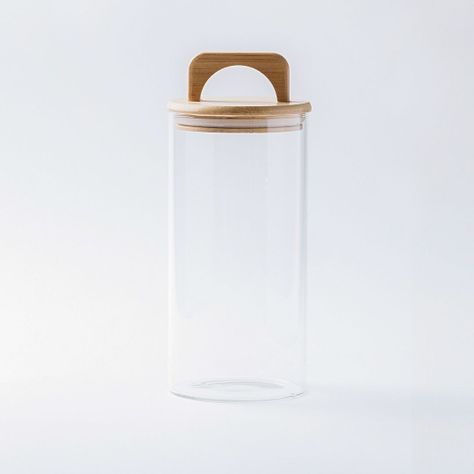 Pack 2 Contenedores Herméticos Vidrio Tapa Asa Bambú 1400ml-1