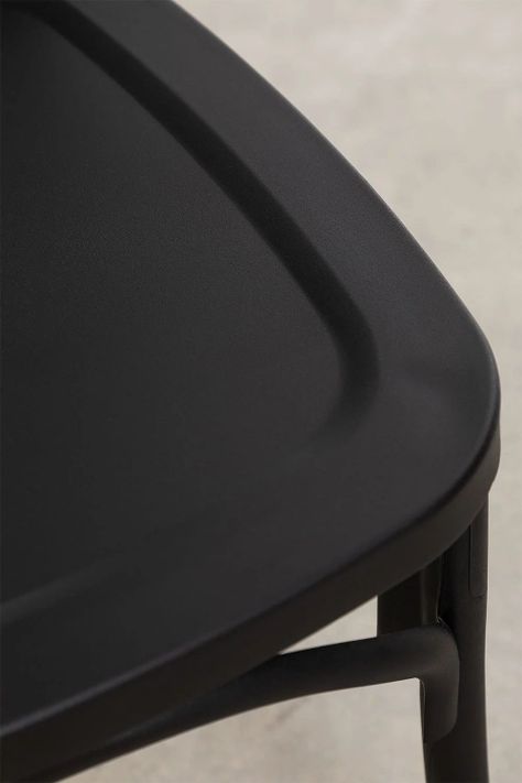 Pack 4 Sillas Crossback Para Comedor Apilables Polipropileno Negras-2