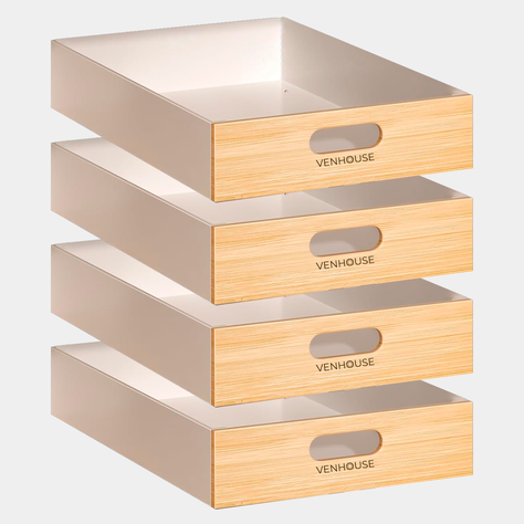 Pack 4 Organizadores Repisa Extraíble Cajones Despensa 35cm-0