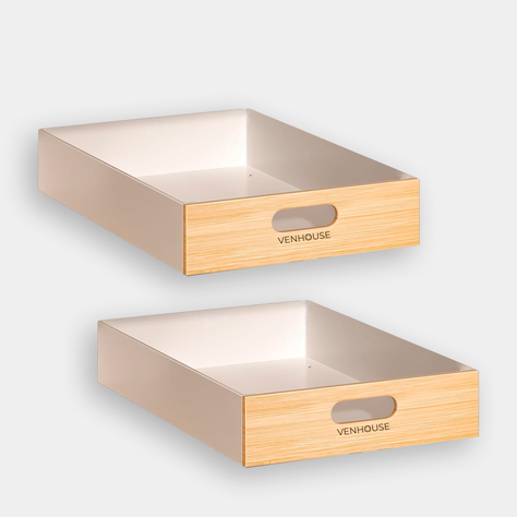 Pack 2 Organizadores Repisa Extraíble Cajones Despensa 35cm-0