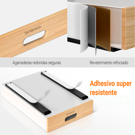Pack 2 Organizadores Repisa Extraíble Cajones Despensa 35cm-6