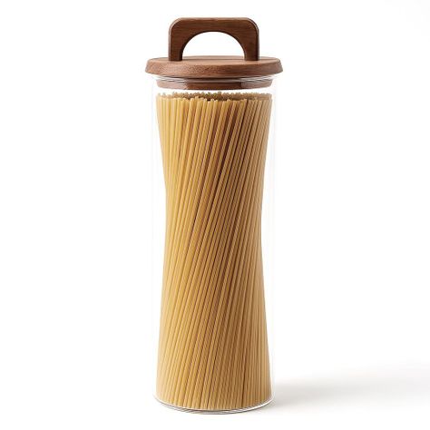 Frasco Contenedor Hermético Vidrio Tapa Asa Acacia 2200ml-0