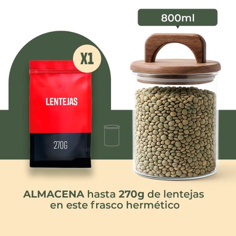 Pack 3 Contenedores Herméticos Vidrio Tapa Asa Acacia 800ml-2